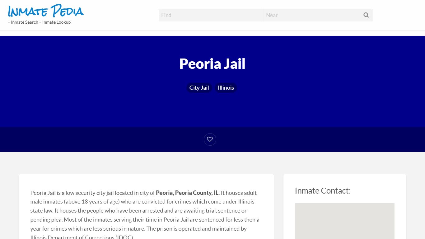 Peoria Jail – Inmate Pedia – Inmate Search – Inmate Lookup